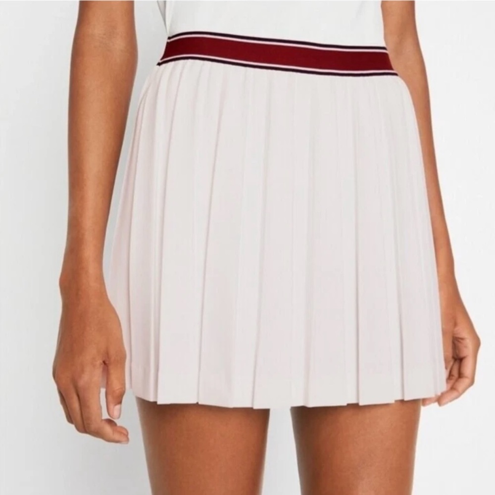Tory Sport White Pleated Tennis Skort Built In Shorts Size M
